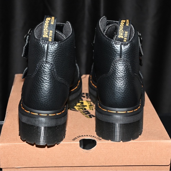 Dr. Martens Devon Flwr black milled Napa US 10 women’s boot - Picture 8 of 12
